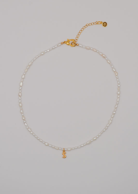 Pearly Initial Necklace
