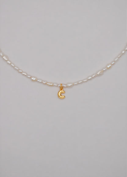 Pearly Initial Necklace