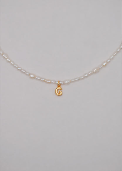 Pearly Initial Necklace
