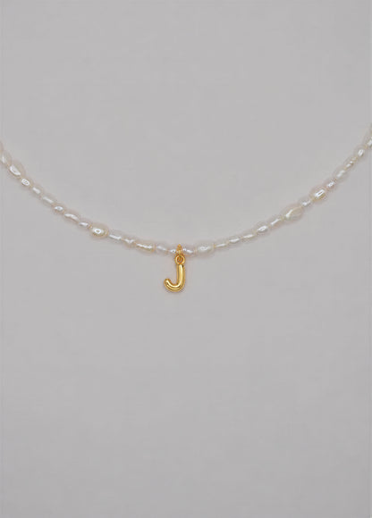 Pearly Initial Necklace