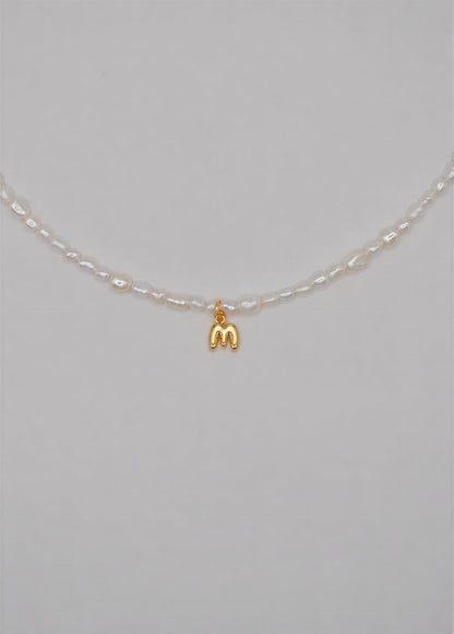 Pearly Initial Necklace