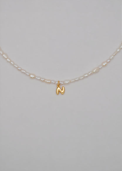 Pearly Initial Necklace