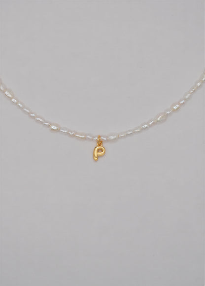 Pearly Initial Necklace