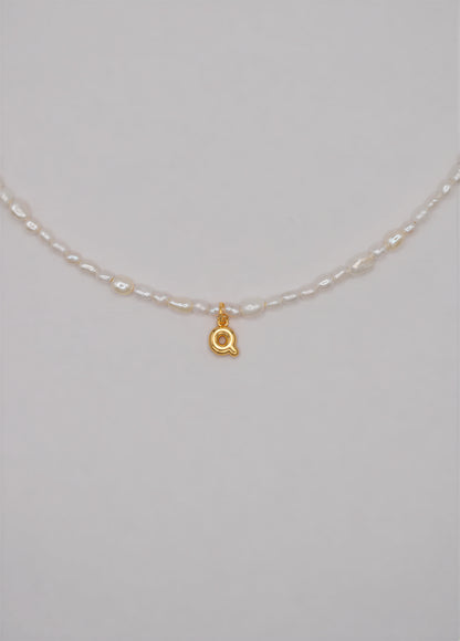 Pearly Initial Necklace