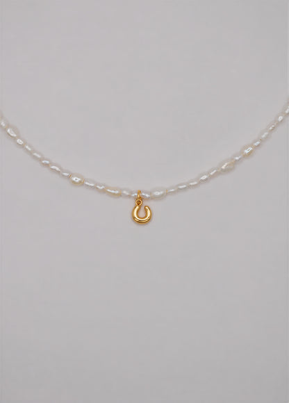 Pearly Initial Necklace